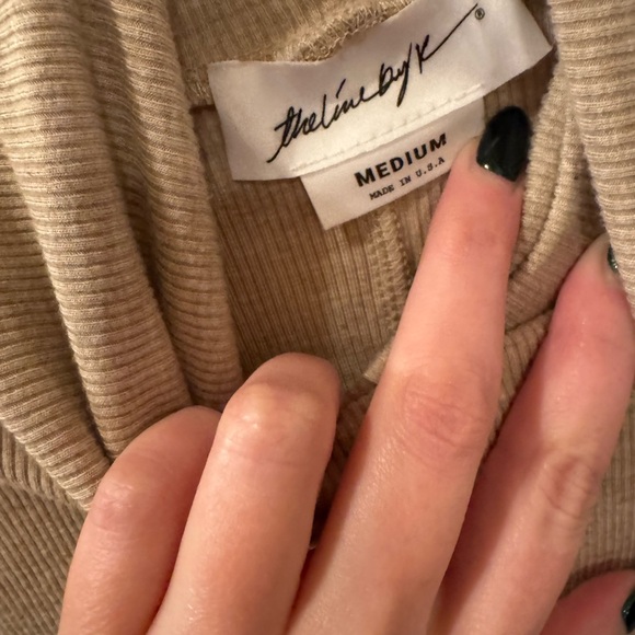 The Line by K Mads Beige Turtleneck Long Sleeve Top - Picture 5 of 7